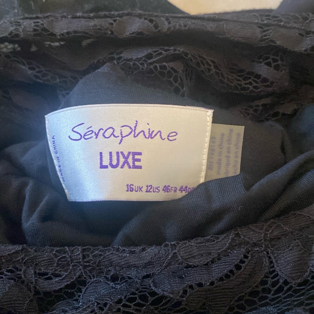 Black lace maternity cocktail dress, worn once